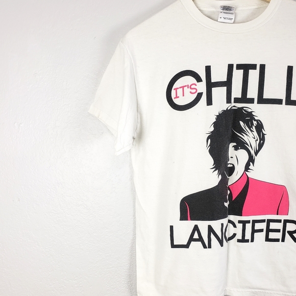 Vintage Chill Lancifer Graphic Tee Size Medium - Picture 7 of 9
